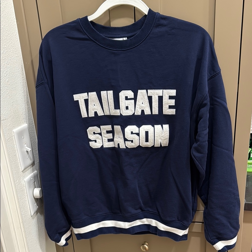 Tailgate Season Navy Blue Sweatshirt